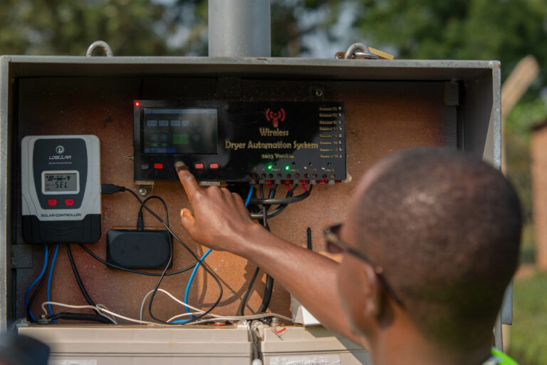 Interior view of the solar dryer remote sensor_