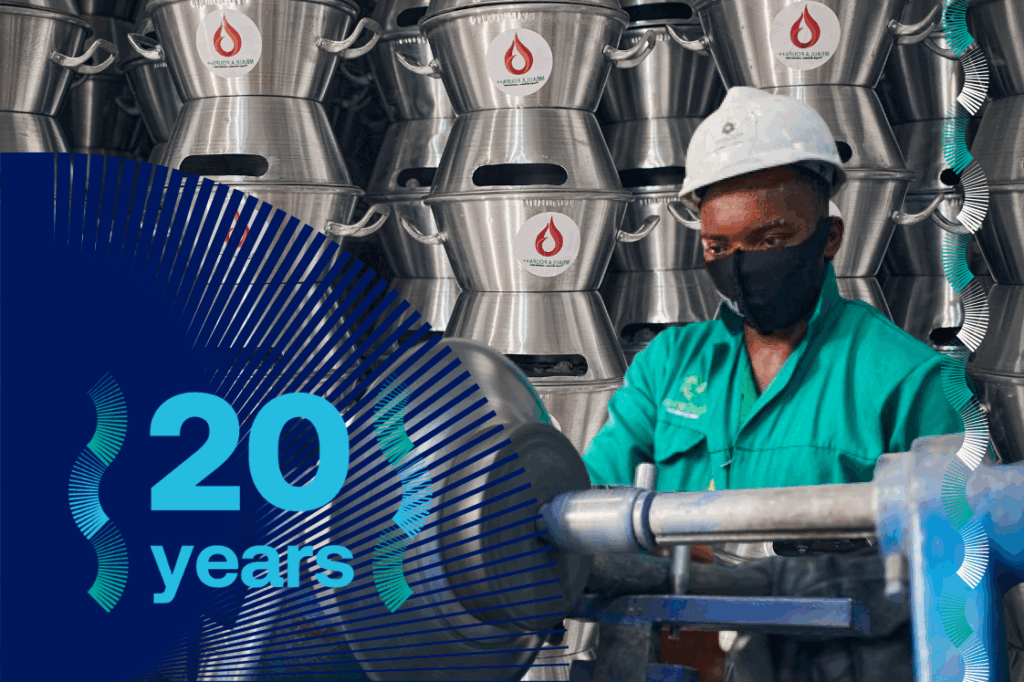 Partner company’s improved cookstove production site, where automation drives growth and creates jobs.